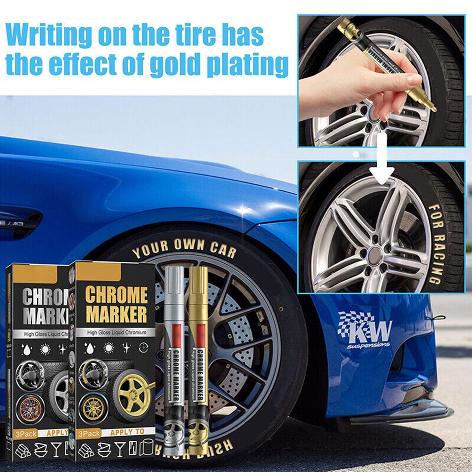 3Pcs/Set Chrome Marker Pen Car - Tee Height Marker 评论和价格