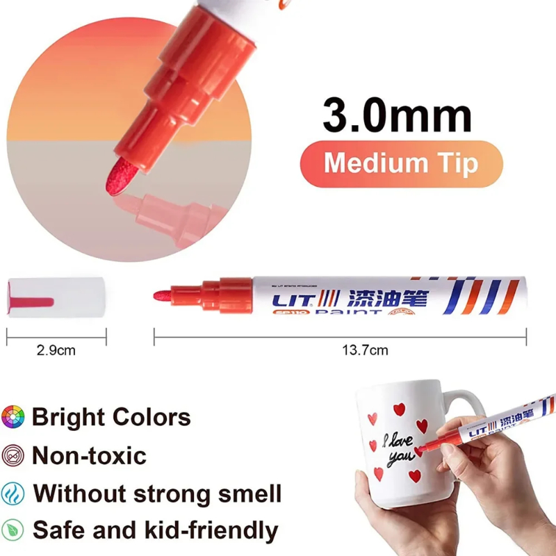 3mm Colorful 12 Colors Permane - Tee Height Marker 评论和价格