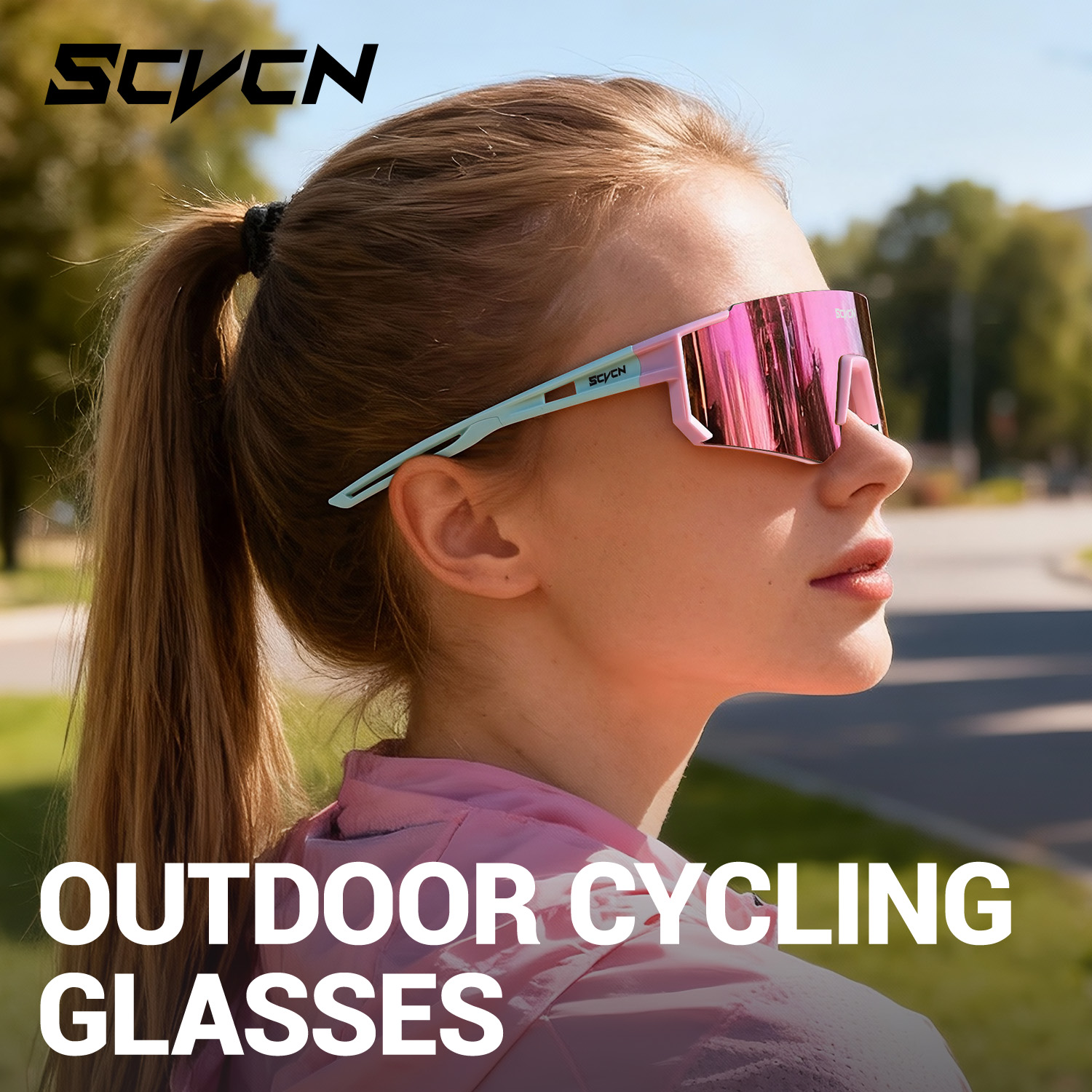 SCVCN Pink Cycling Glasses Bic - Golf Equipment Photos 评论和价格